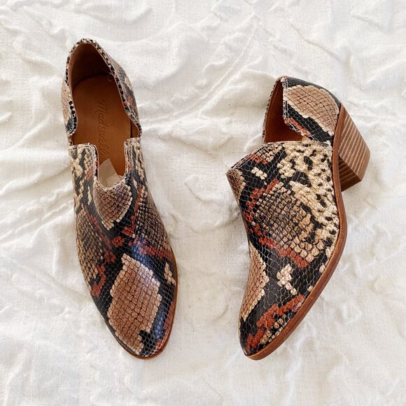 Madewell The Gloria Shoe Boot in Snake Embossed Leather Size 8.5 New - Picture 4 of 11